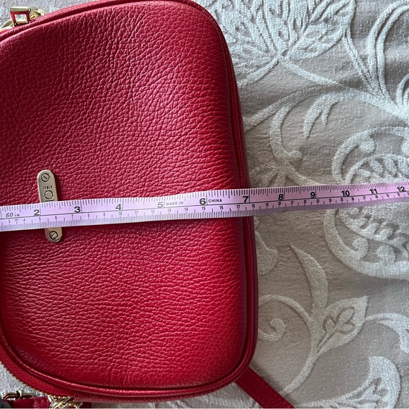 Red Leather Crossbody Bag - Picture 14 of 14